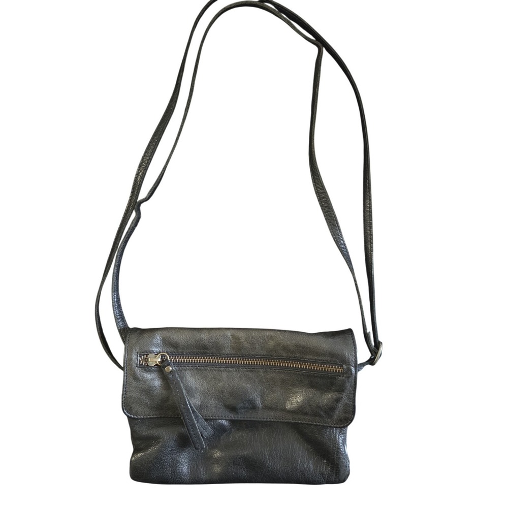 Day & Mood Anthropology Black Leather Crossbody Shoulder Purse Genuine Leather